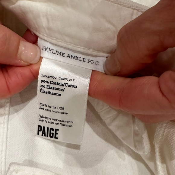 Paige Jeans Skyline Ankle Peg size 27 White - Picture 4 of 4